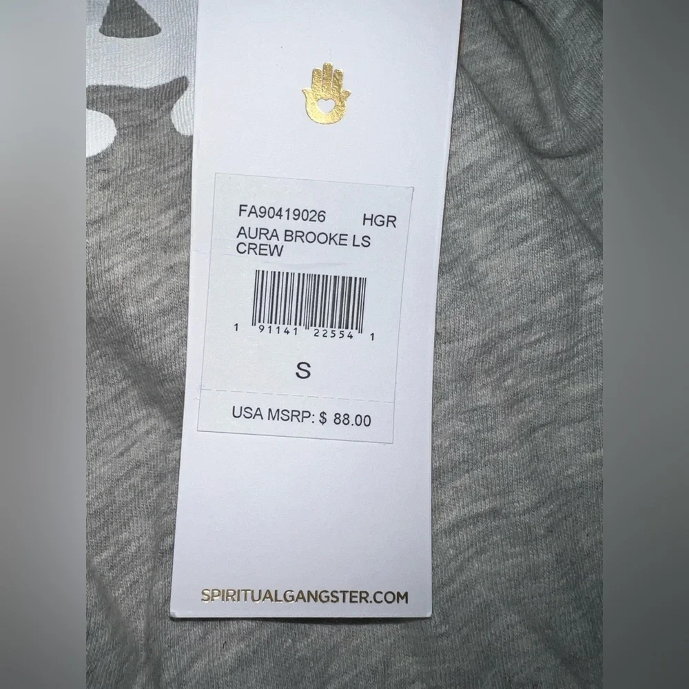 SPIRITUAL GANGSTER Show Me Your Aura Brooke Long Sleeve Crew - Picture 3 of 3